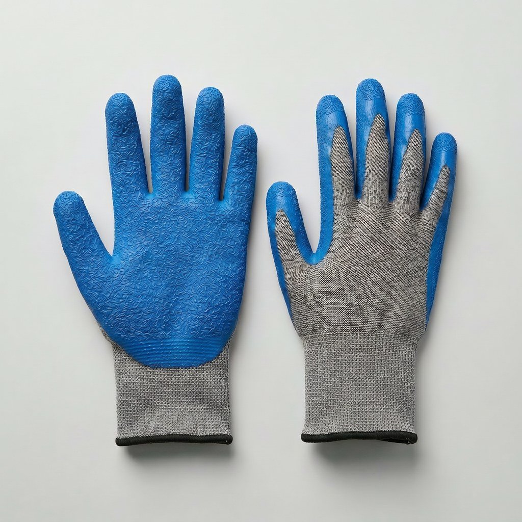 Latex-coated work gloves textured grip industrial wholesale