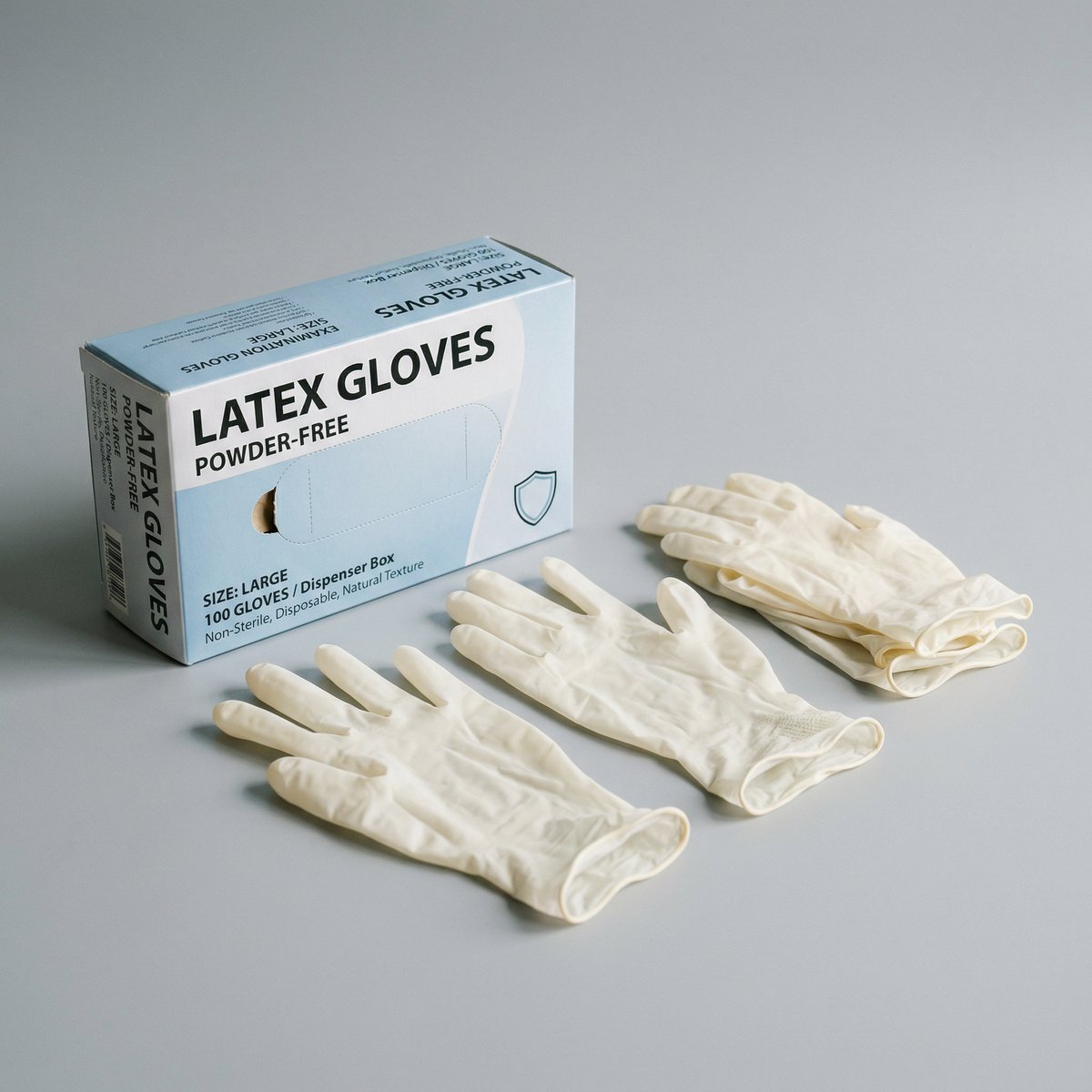 Natural latex powder-free disposable gloves industrial bulk wholesale