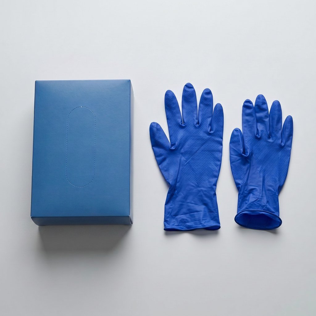 Blue 5 mil powder-free nitrile gloves industrial bulk wholesale