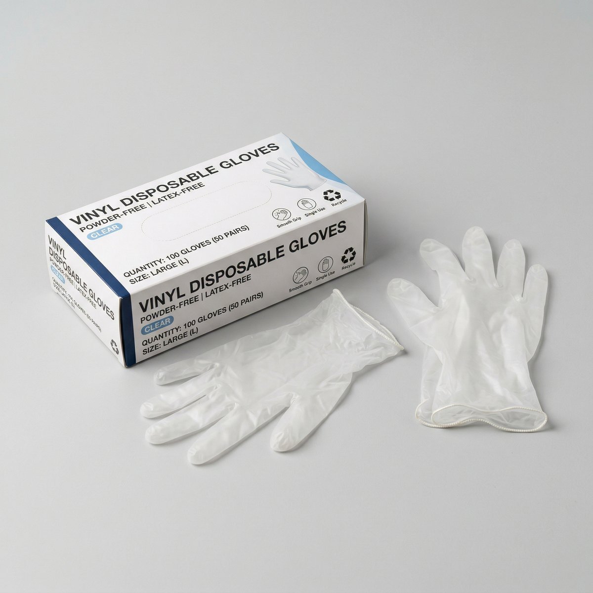 Clear vinyl disposable gloves industrial bulk wholesale